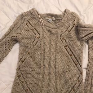 Tan sweater with studs
